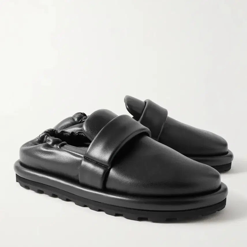 [BUNJANG] Jil Sander Puffy Padded Leather Mule Loafer Black / JIL SANDER 질샌더 퍼피 패디드 레더 뮬 로퍼 블랙