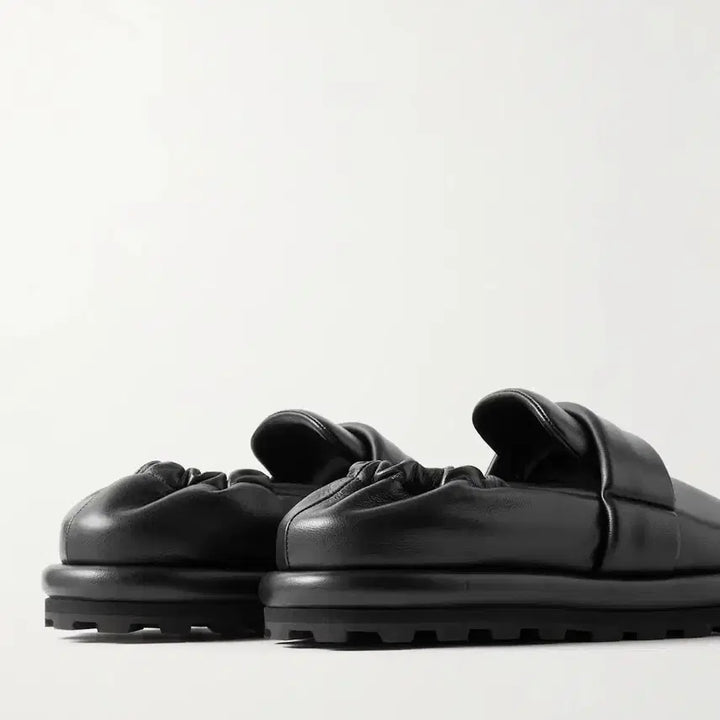 [BUNJANG] Jil Sander Puffy Padded Leather Mule Loafer Black / JIL SANDER 질샌더 퍼피 패디드 레더 뮬 로퍼 블랙