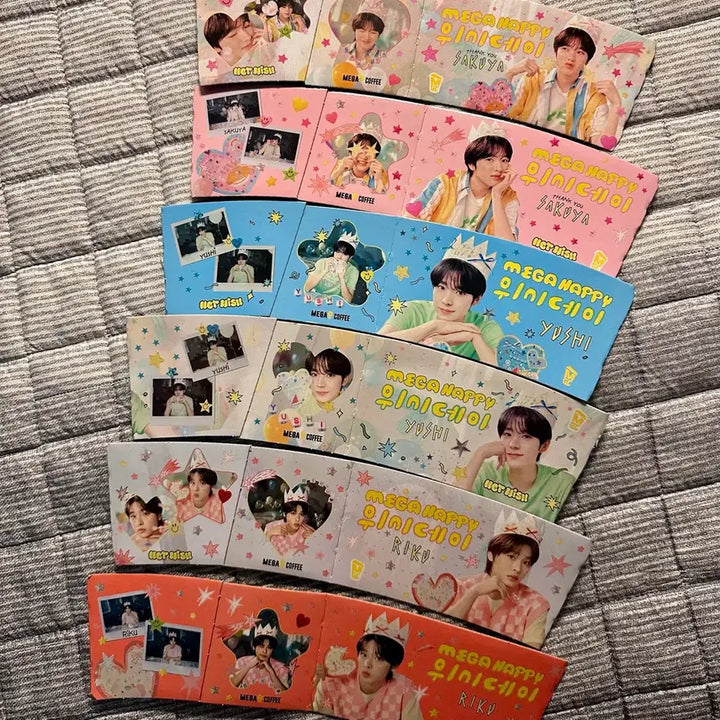 [BUNJANG] NCT WISH Yuushi Sakuya Riku Cup Holder Set / 메가커피 유우시 사쿠야 리쿠 NCT WISH 컵홀더 삼쿠 엔시티위시