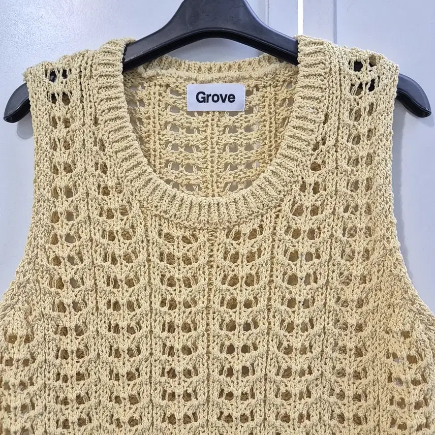 [BUNJANG] Grove Crochet Knit Vest / 그로브 크로셰 니트 베스트