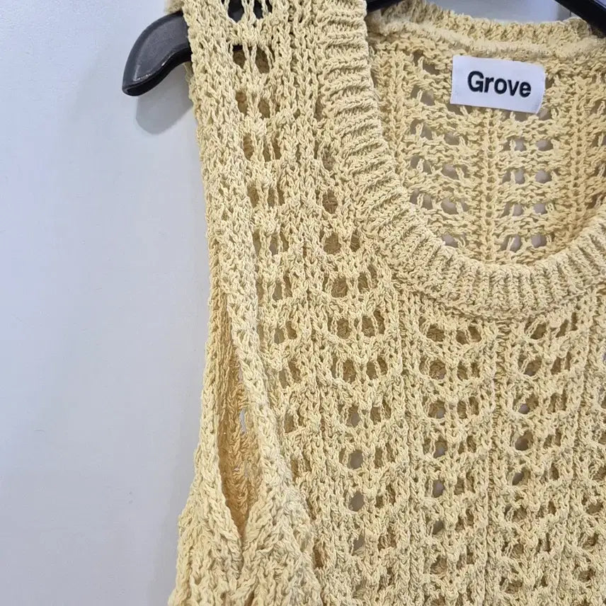 [BUNJANG] Grove Crochet Knit Vest / 그로브 크로셰 니트 베스트