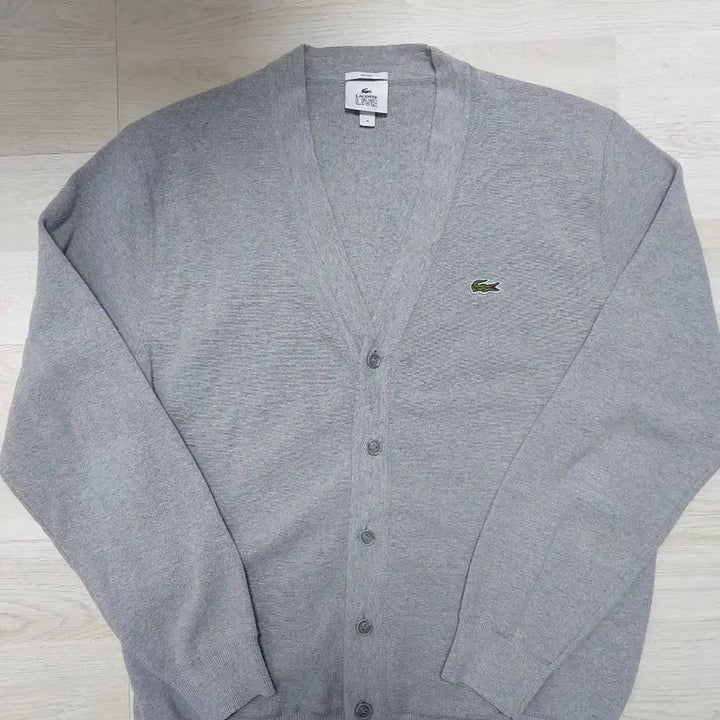 [BUNJANG] Lacoste Live Grey Cardigan / 라코스테 라이브 그레이 가디건