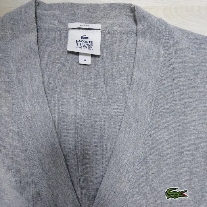 [BUNJANG] Lacoste Live Grey Cardigan / 라코스테 라이브 그레이 가디건