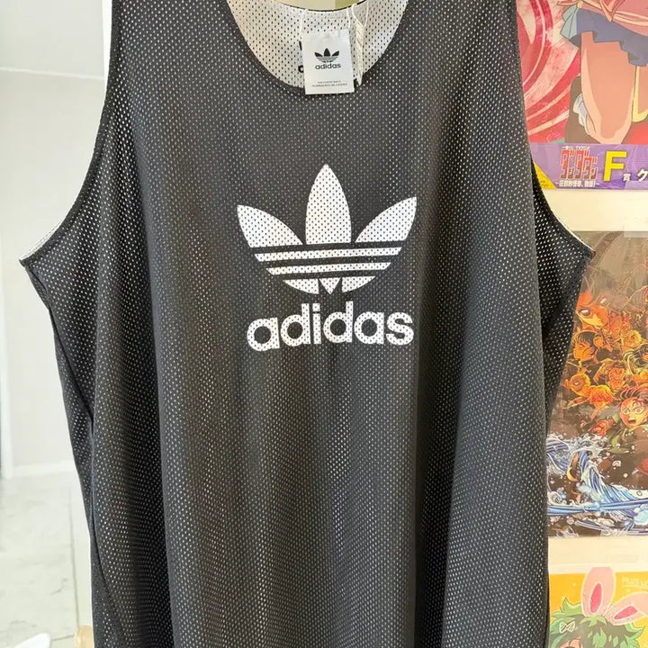 [BUNJANG] Adidas Reversible Mesh Basketball Jersey White / 아디다스 메쉬 농구 유니폼 화이트 (리버시블)