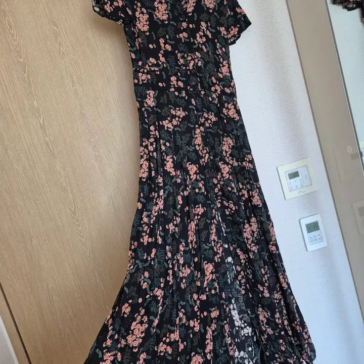 [BUNJANG] Zara Flower Pattern Short Sleeve Long Dress / 자라 플라워 패턴 반팔 롱 원피스