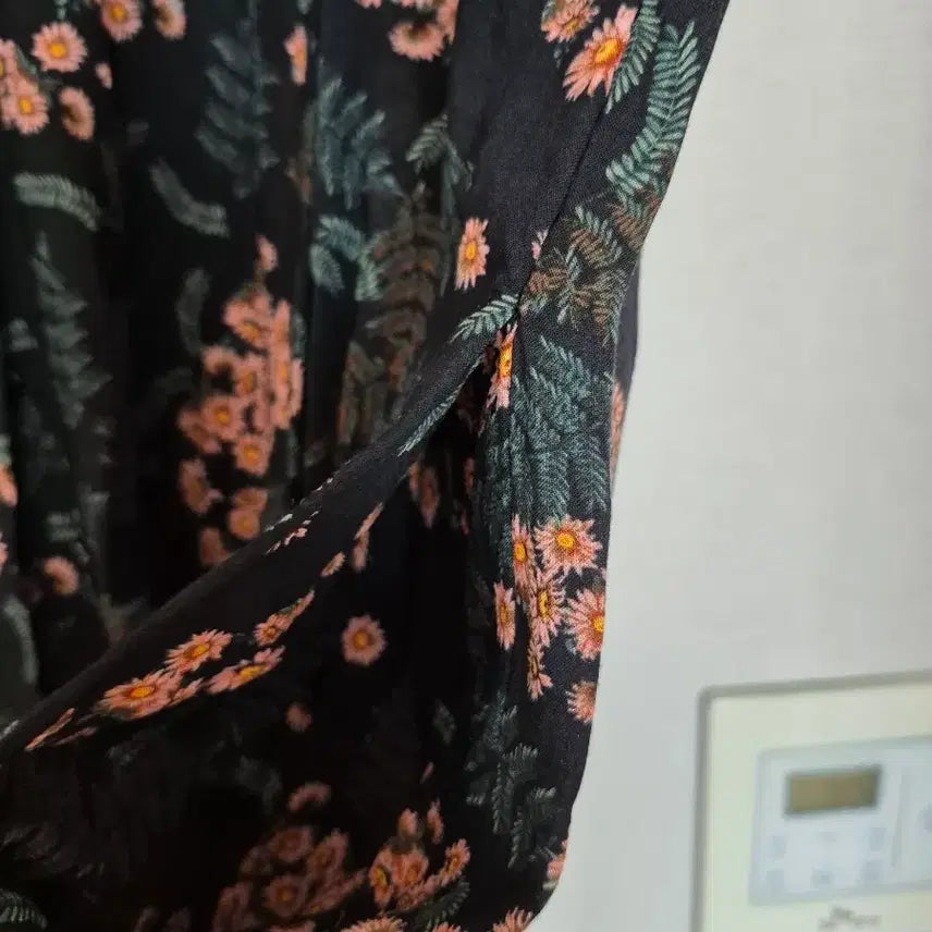 [BUNJANG] Zara Flower Pattern Short Sleeve Long Dress / 자라 플라워 패턴 반팔 롱 원피스