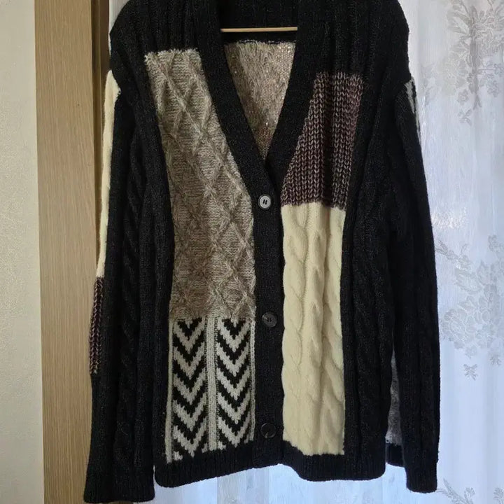 [BUNJANG] Zara Patchwork Knit Cardigan / 자라 가디건
