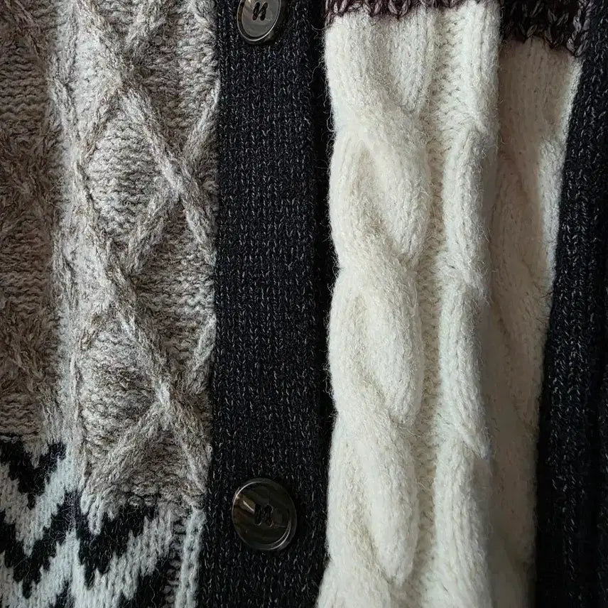 [BUNJANG] Zara Patchwork Knit Cardigan / 자라 가디건