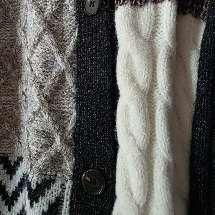 [BUNJANG] Zara Patchwork Knit Cardigan / 자라 가디건