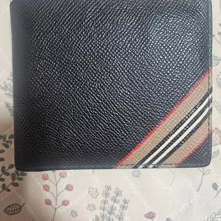 [BUNJANG] Burberry Stripe Bifold Wallet / 버버리 스트라이프 반지갑 남성 지갑