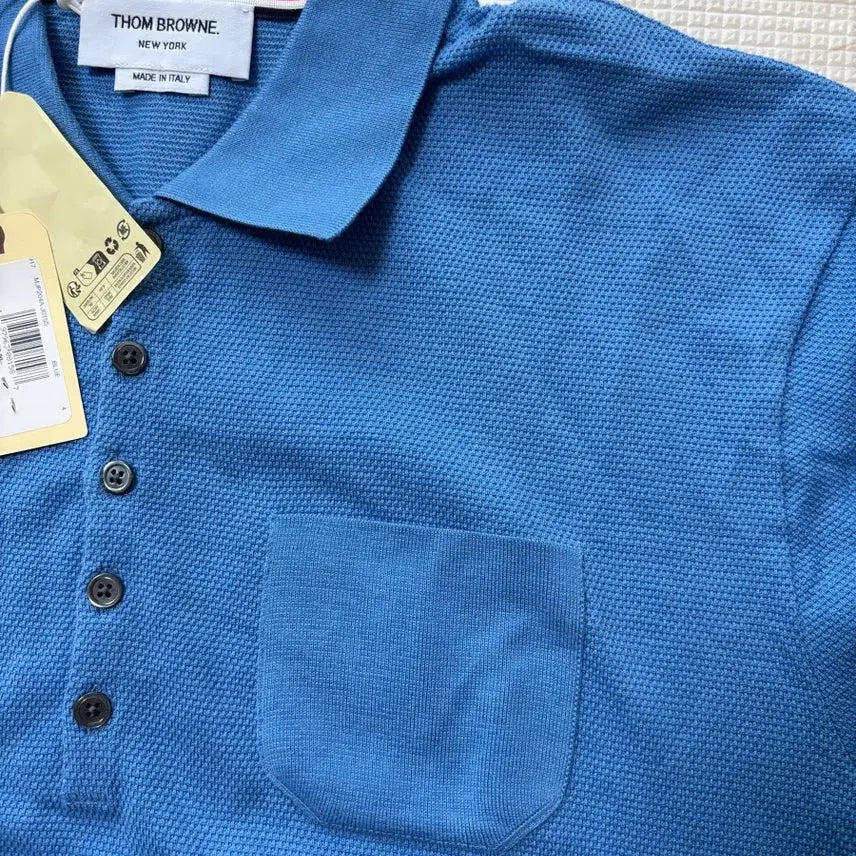 [BUNJANG] Thom Browne FW24 Short Sleeve Shirt Blue Size 4 / 톰브라운 FW24 반팔셔츠 블루 사이즈 4 새상품