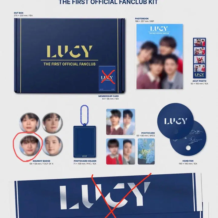 [BUNJANG] LUCY Walwal Club 1st Generation Official Kit Wonsang Badge / LUCY 루시 팬클럽 왈왈이 1기 공식 키트 원상 배지