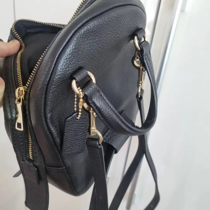 [BUNJANG] Coach Black Leather Mini Backpack / 코치 블랙 가죽 백팩 미니
