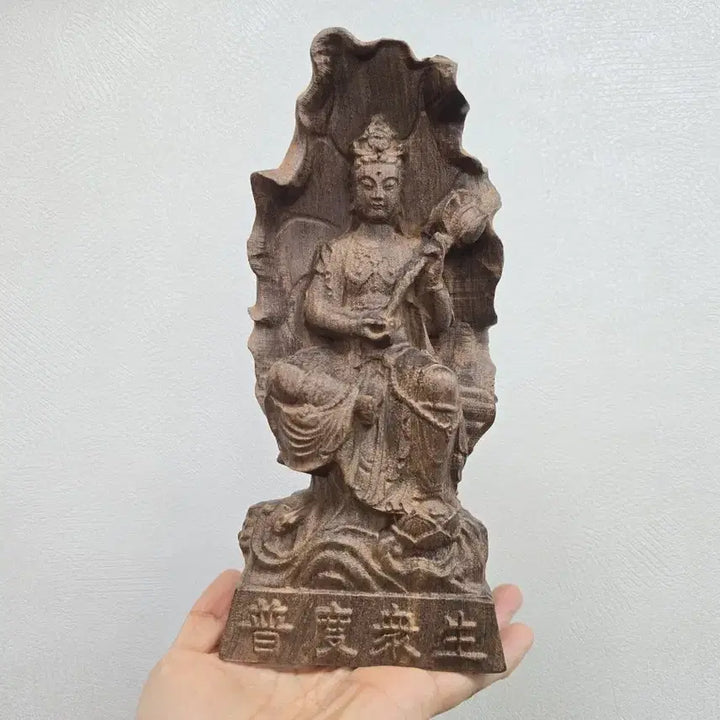 [BUNJANG] Wooden Seated Avalokitesvara Bodhisattva Antique Statue / 목조 관음보살 좌상 골동품