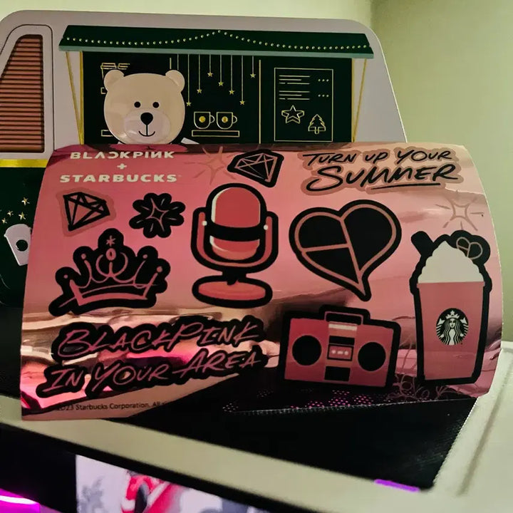 [BUNJANG] Blackpink Starbucks Sticker / 대만 스타벅스 블랙핑크 스티커