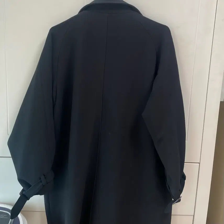 [BUNJANG] Black Double-Button Trench Coat / 블랙 트렌치코트