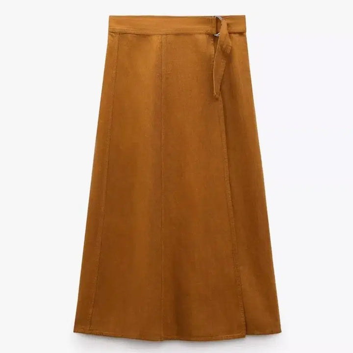 [BUNJANG] ZARA Linen Pareo Skirt Sand XS / ZARA 자라 린넨 파레오 스커트 샌드색상 XS