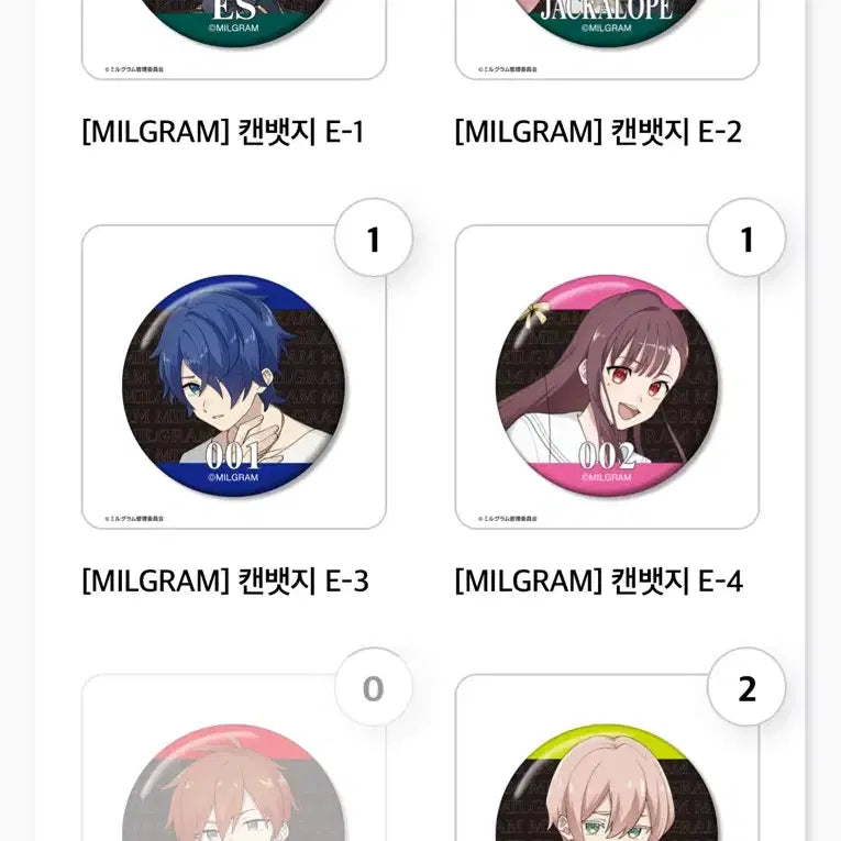 [BUNJANG] MILGRAM Aniplex Kuji Merchandise / MILGRAM 밀그램 애니플러스 쿠지