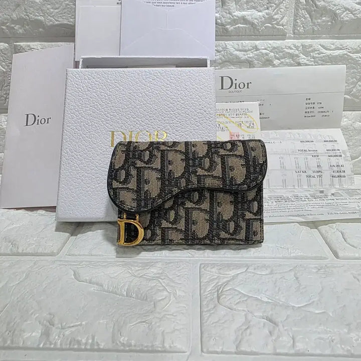 [BUNJANG] Dior Saddle Oblique Flap Card Holder Blue / [정품/영수증,인보이스]디올 새들 오블리크지갑