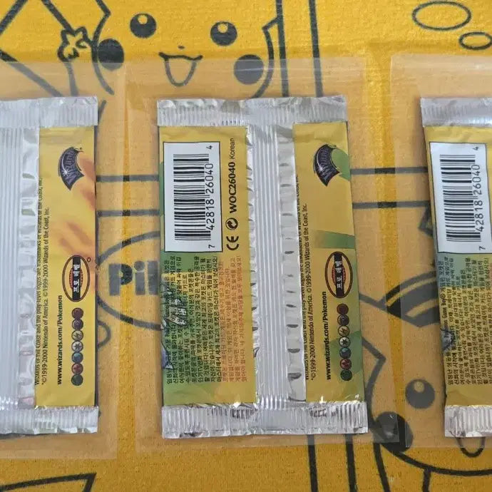[BUNJANG] Pokemon Card Base Set 1st Edition Empty Packs 3-Set / 포켓몬카드 초판 베이스셋 빈 팩 3종 세트