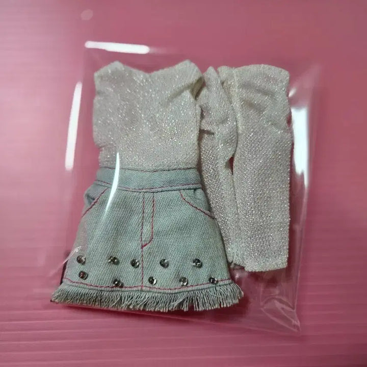 [BUNJANG] Vintage Denim Skirt Set for Dolls / 빈티지 인형옷 데님 스커트 세트