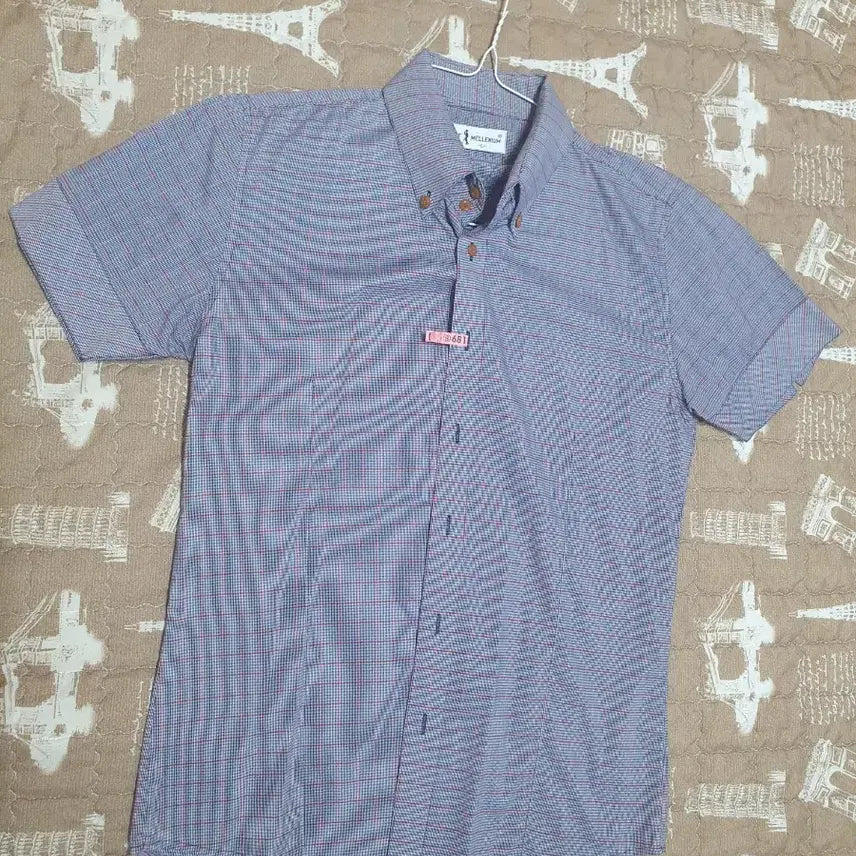 [BUNJANG] Check Pattern Short Sleeve Shirt / 체크패턴 반팔 셔츠