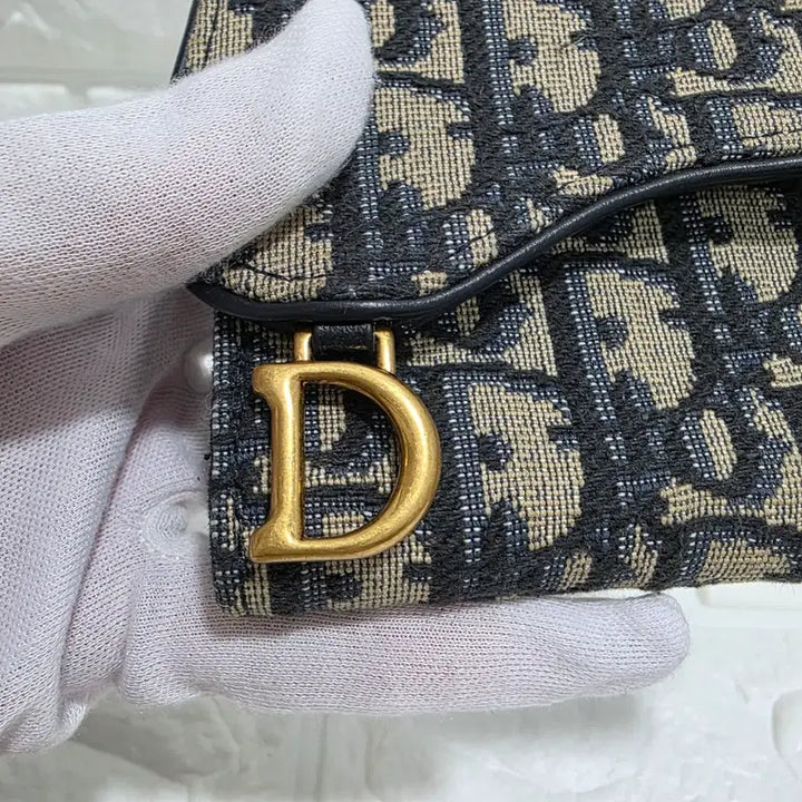 [BUNJANG] Dior Saddle Lotus Wallet Blue Oblique Jacquard / [S급/정품]디올 새들 로터스 지갑 블루