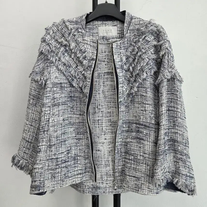 [BUNJANG] TIME Tweed Blouson Jacket / 정품 타임 TIME 트위드 블루종 자켓