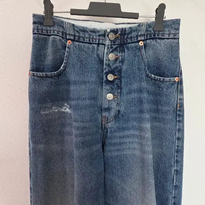 [BUNJANG] MM6 Maison Margiela Wide Leg Denim Pants Size 26 / MM6 메종 마르지엘라 와이드 데님 26
