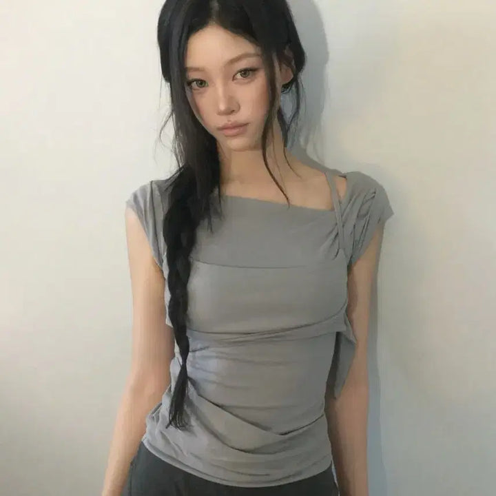 [SOLD OUT] (새상품) 플레어업 레이어드 뷔스티에 티셔츠