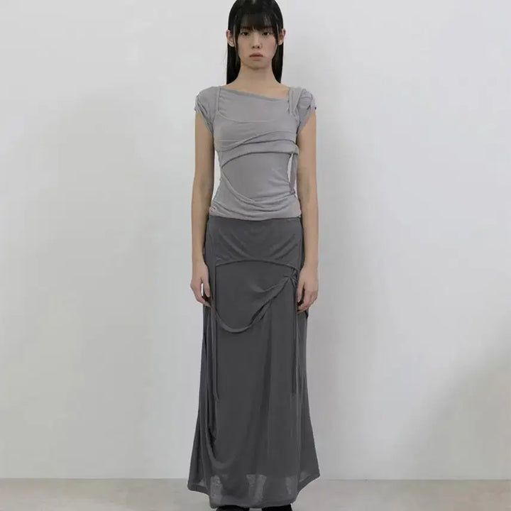 [SOLD OUT] (새상품) 플레어업 레이어드 뷔스티에 티셔츠