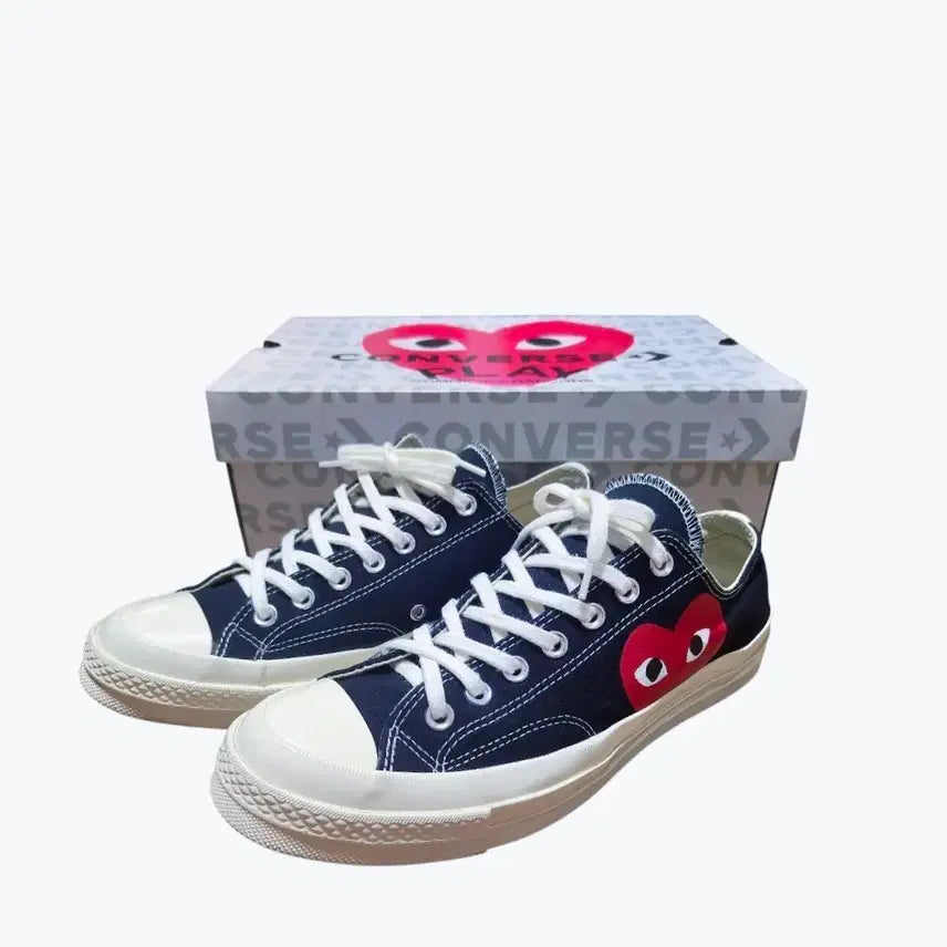 [BUNJANG] Comme des Garçons x Converse Chuck 70 Low Black (UK 9) / [정품/풀박스] 꼼데가르송 x 컨버스 척 70 로우 블랙 (275)