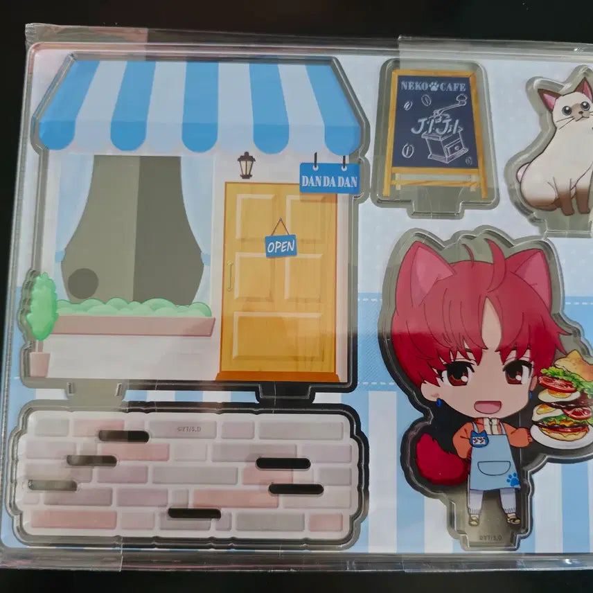 [BUNJANG] Dandadan Zizi Seasonal Plants Puchi Choco Acrylic Coaster Cat Cafe / 단다단 지지 - 시즈널 플랜츠 푸치초코 아크릴 코스터 고양이 카페