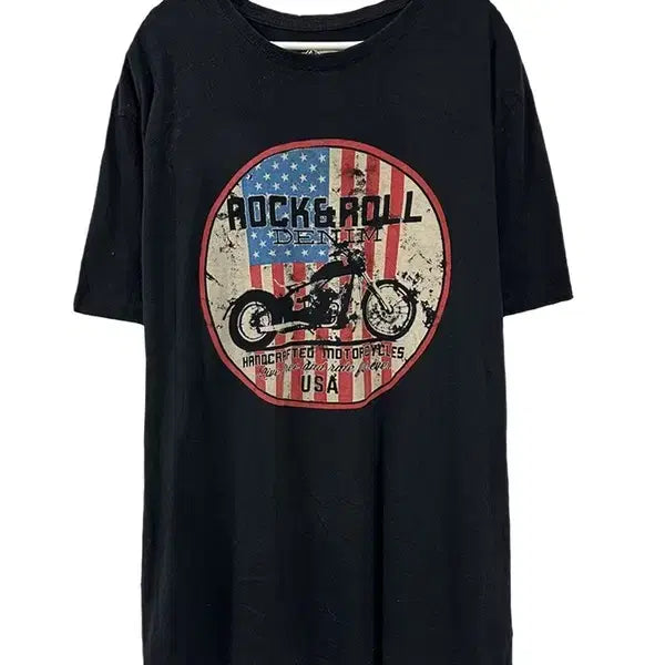 [BUNJANG] ROCK &amp; ROLL DENIM Bike Graphic T-Shirt XL / [XL] ROCK &amp; ROLL DENIM 바이크 그래픽반팔티
