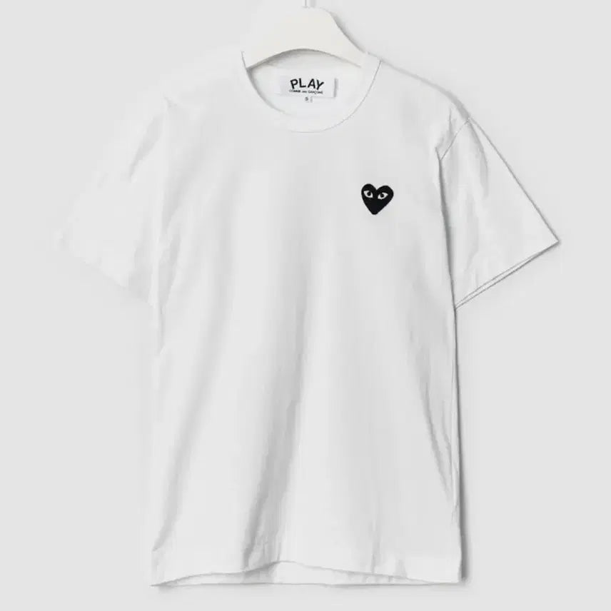 [BUNJANG] Comme des Garçons Black Heart Logo Short Sleeve T-Shirt XXS / (정품) 꼼데가르송 블랙와펜 반팔 티셔츠 xxs