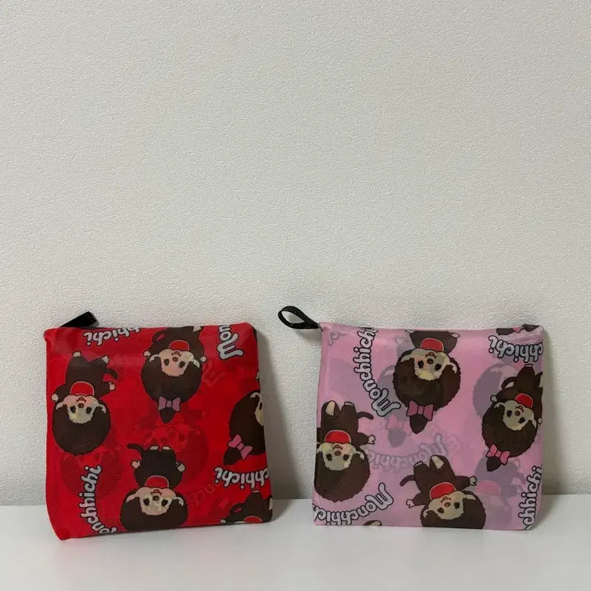 [BUNJANG] Monchhichi Shopping Bag (Pink/Red) / (새상품) 몬치치 장바구니 핑크/레드