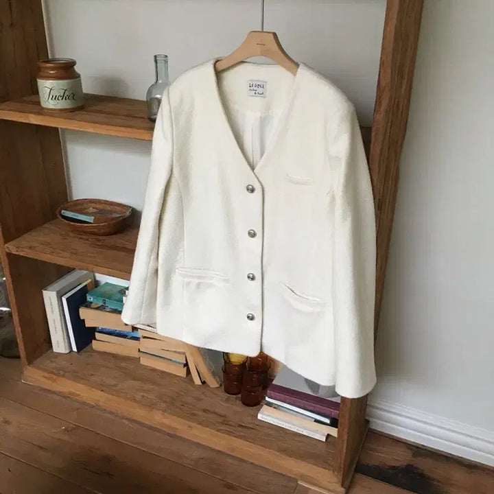 [BUNJANG] YIDO CLOSET Felise Tweed Jacket White / 이도씨 펠리세 트위드 자켓