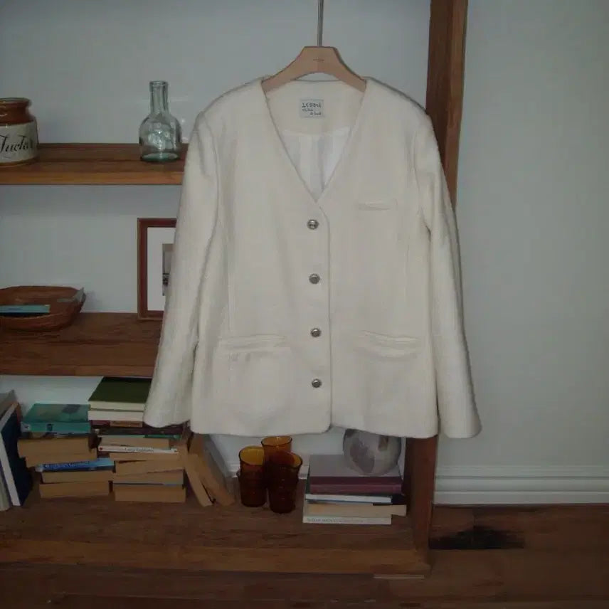 [BUNJANG] YIDO CLOSET Felise Tweed Jacket White / 이도씨 펠리세 트위드 자켓