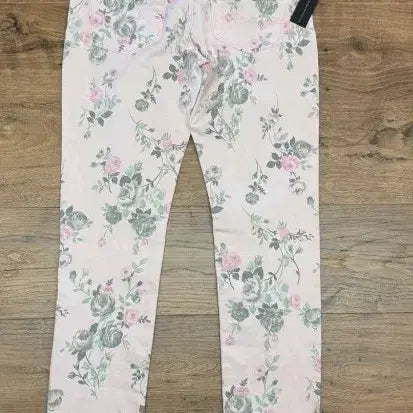[BUNJANG] Flower Pattern Cotton Pants Pink Size 30 / 플라워 패턴 여성 바지 수입 핑크30