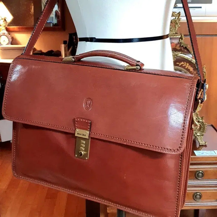 [BUNJANG] Saint Jack Genuine Leather Briefcase / Saint Jack 천연가죽 고급 서류가방