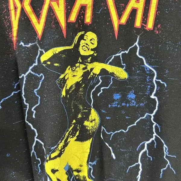 [BUNJANG] Doja Cat Graphic Music T-Shirt / [L] DOJA CAT 도자캣 그래픽 뮤직 반팔티