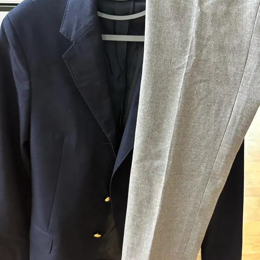[BUNJANG] Ralph Lauren Navy Wool Jacket &amp; Grey Wool Pants (Purple Label) / 랄프로렌 네이비 울 자켓 + 그레이 울 팬츠 ( 랄프로렌 퍼플)