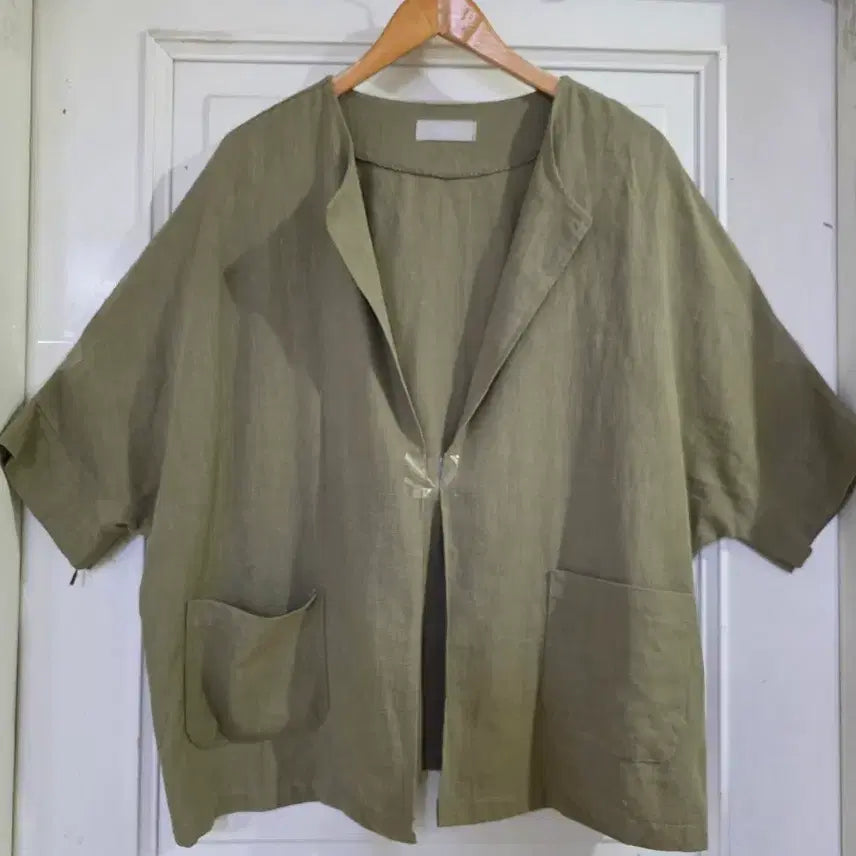 [BUNJANG] Plus Size Summer Jacket Khaki / 여름   난닝구   빅사이즈 고급스런  디자인이쁜  자켓  깨끗해요