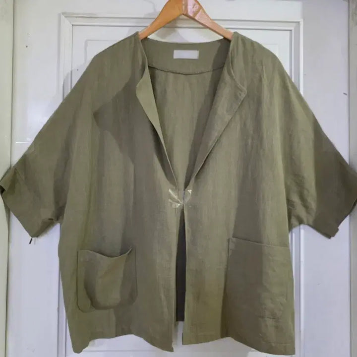 [BUNJANG] Plus Size Summer Jacket Khaki / 여름   난닝구   빅사이즈 고급스런  디자인이쁜  자켓  깨끗해요
