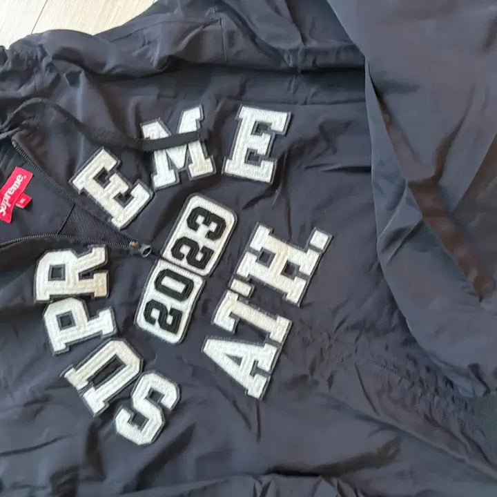 [BUNJANG] Supreme 2023 ATH Hoodie Windbreaker Black XL / 슈프림 2023 ATH 블랙 후드 바람막이