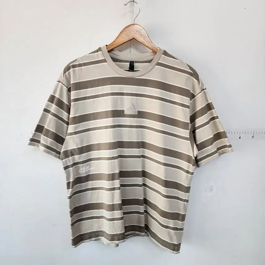[BUNJANG] Adidas Striped Short Sleeve T-Shirt / 아디다스 스트라이프 반팔 티셔츠