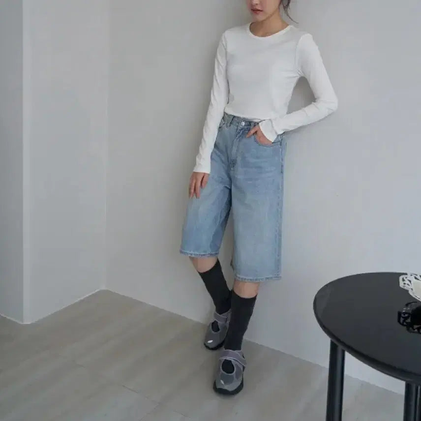 [BUNJANG] SPAO Ribbed Long Sleeve T-Shirt M / 스파오 골지 긴팔티