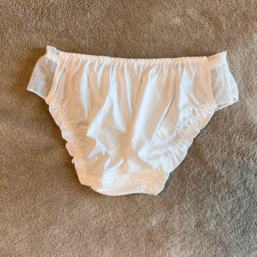 [BUNJANG] Spring Blossom Triangle Panty - White / (중고) 봄꽃 삼각팬티 화이트