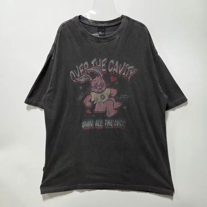 [BUNJANG] Compagno HUFF Hoppi Pigment Short Sleeve T-Shirt - Size M / 꼼파뇨 HUFF Hoppi 피그먼트 반팔 티셔츠 M 26051309