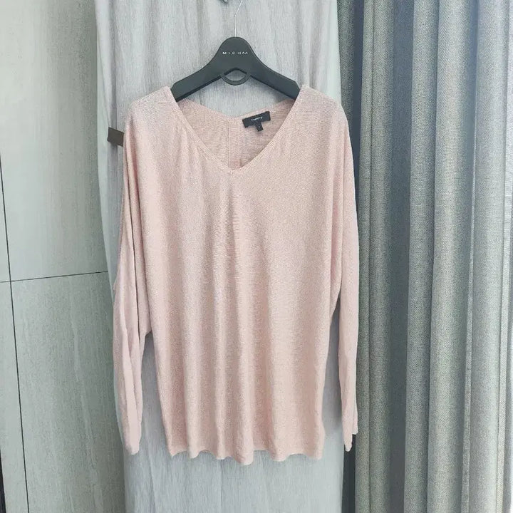 [BUNJANG] Theory Light Pink Raglan Loose Fit Knit / 띠어리. 연핑크 루즈핏 나그란 니트